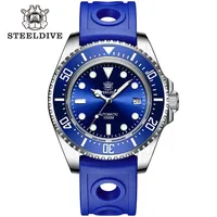 STEELDIVE  SD1964 Men's Mechanical Dive Watch 1000M Waterproof Ghost King Ceramic Bezel Blue Luminous Wrisitwatch