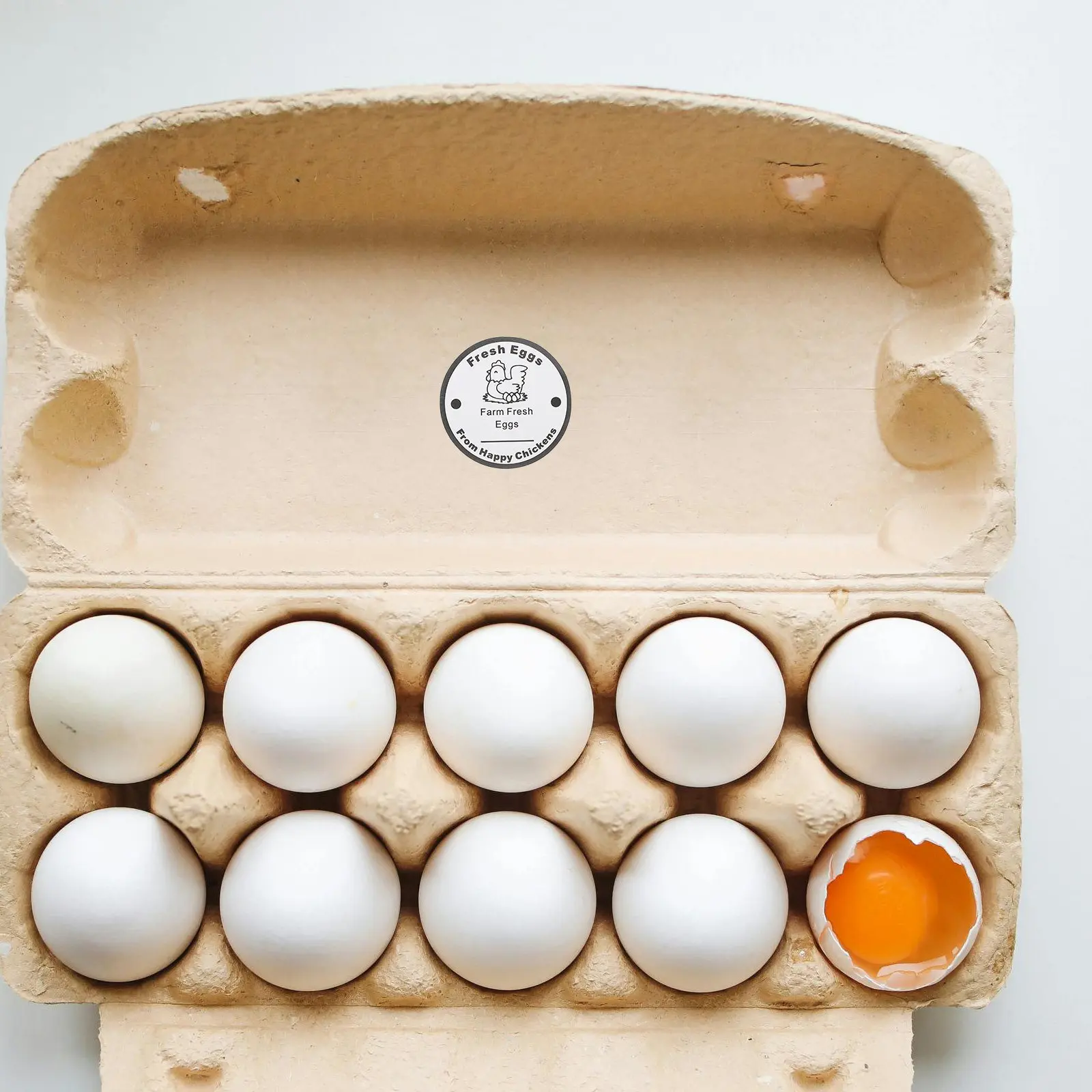 

1 Roll Egg Carton Labels 3.81cm Fresh Chicken Egg Stickers Market Farm Packaging Fresh Eggs Stickers for Farm Business Use