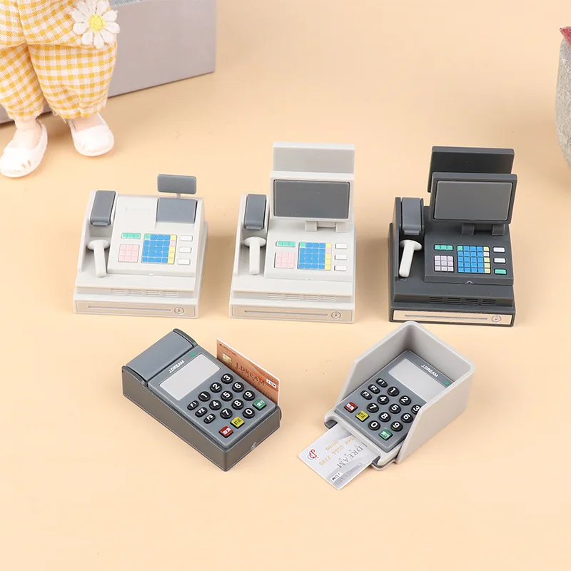 

The New 1:12 Doll House Simulation Mini Supermarket Credit Card Machine Scans Miniature High-quality Scene Decorations