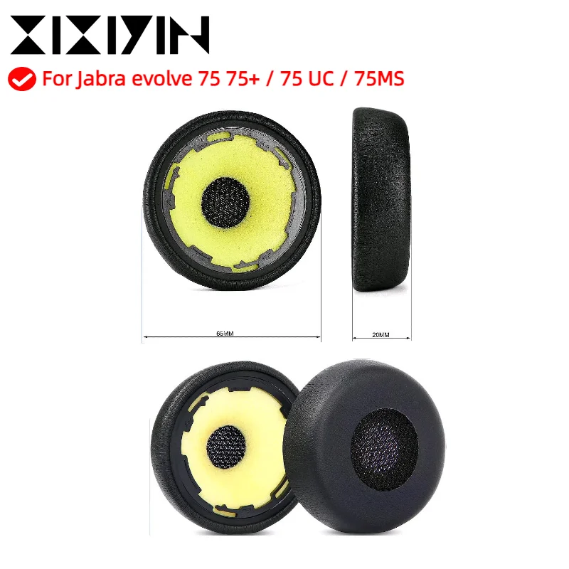 

2pcs For Jabra Evolve 75 75+ / 75 Uc / 75ms Evolve75 Sponge Ear Pads Headphone Earpads Earpads Ear Pad Cushion Earmuff Cover