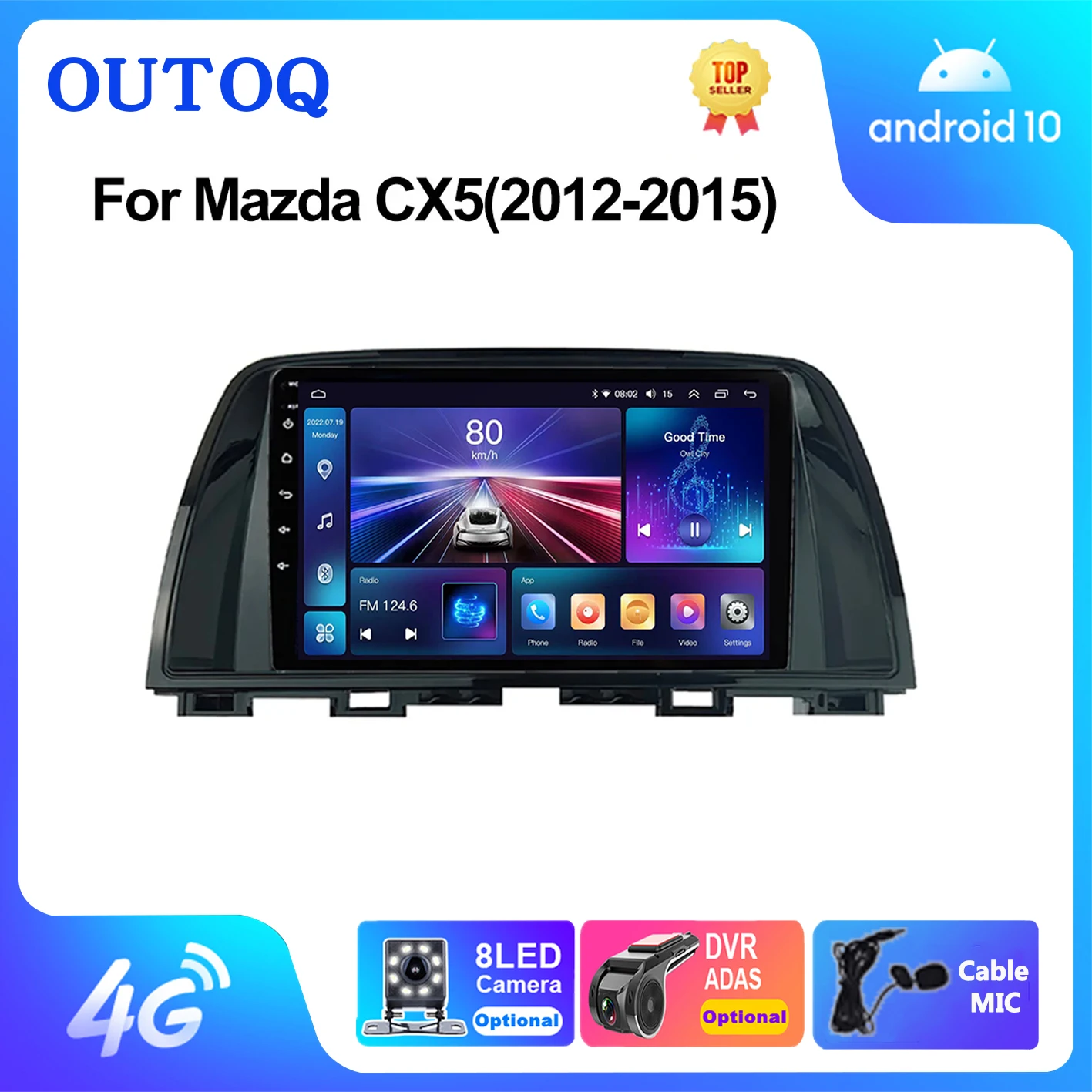 

Multimedia Player Android 10 Car Radio for Mazda CX5 CX-5 CX 5 2012-2015 2din Carplay Stereo Navigation GPS DVD Head Unit