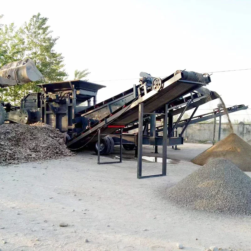 Crawler Type Mobile Crushing Machine Price Tracked Trailer Mobile Gold Mine Stone Crashing Impact Crusher