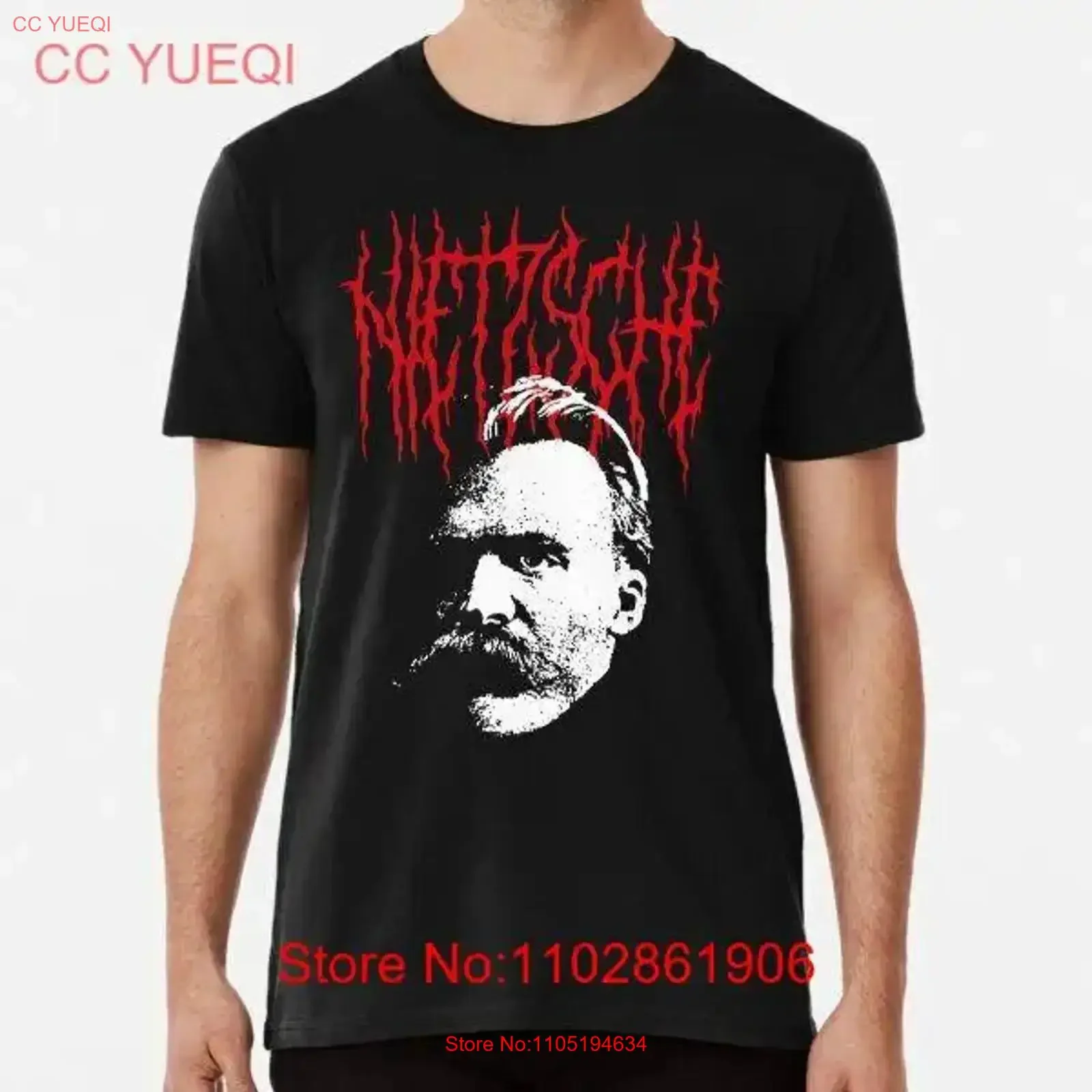 New Design Special Friedrich Nietzsche Metal Philosopher Made in USA T Shirt Siz vintage Washed Unisex Soft fashion streetwear