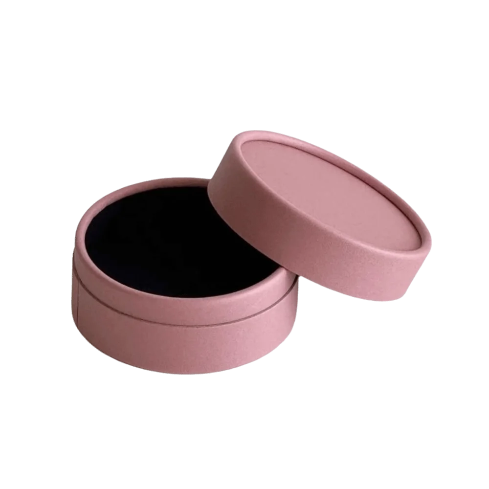 Portable Paper Round Jewelry Box Multi Color 10x5cm Earring Storage Case Round Organizer Gift Packaging