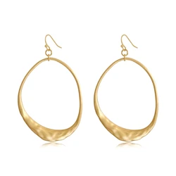 Fashion Loop Drop Earrings For Women Long Wave Dangle Earrings High Quality Statement Wedding Jewelry Wholesale