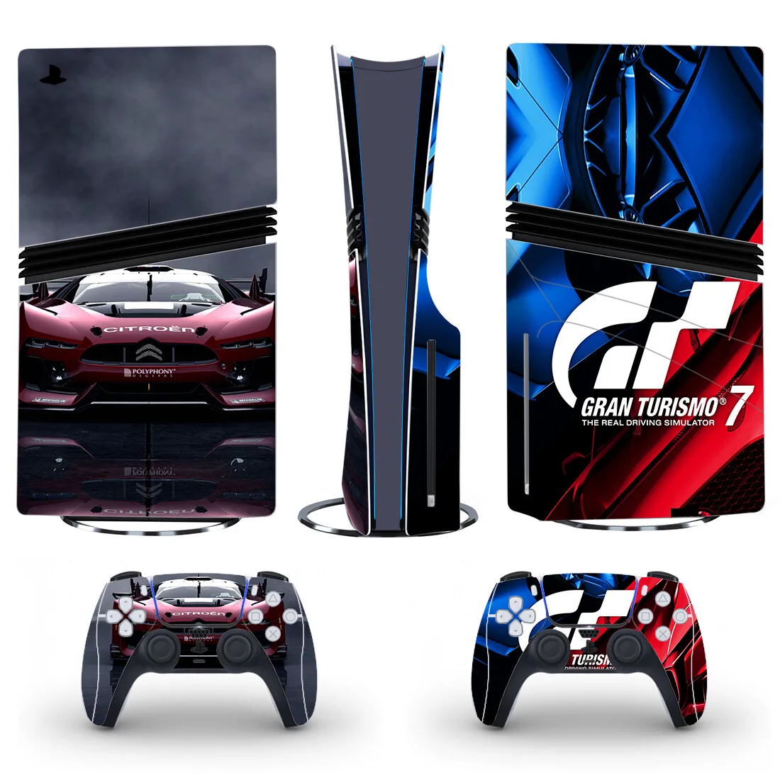Gran Turismo GT Sport PS5 Pro Disc Skin Sticker Decal Cover for Console and 2 Controllers PS5 Pro Skin Vinyl