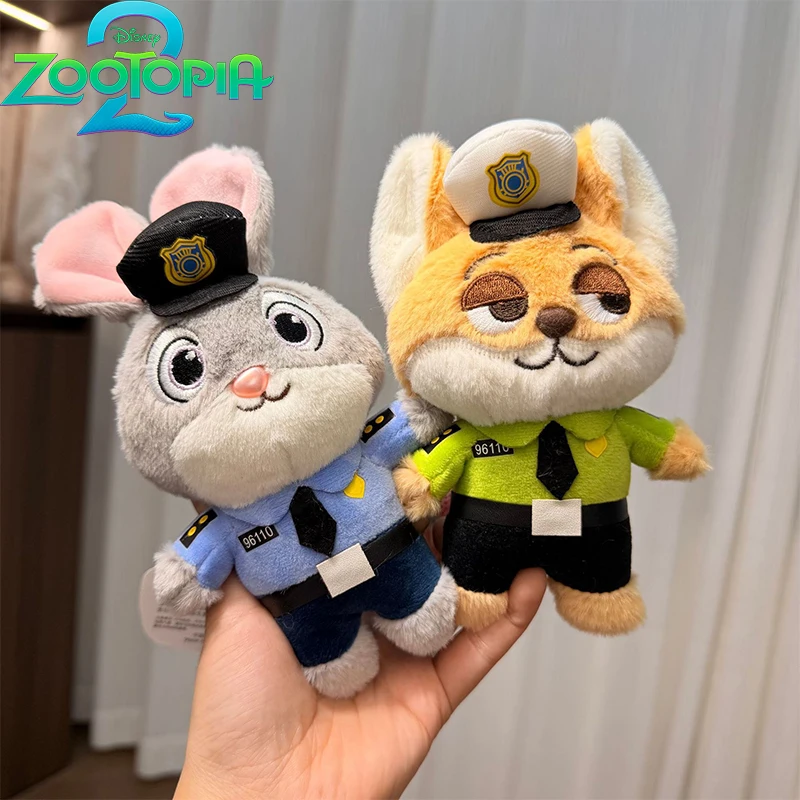 

Плюшевые игрушки Disney Zootopia Nick Wilde Judith Laverne Hopps, плюшевая сумка с героями мультфильмов, подвеска для ключей, подарок на день рождения, Рождественский подарок