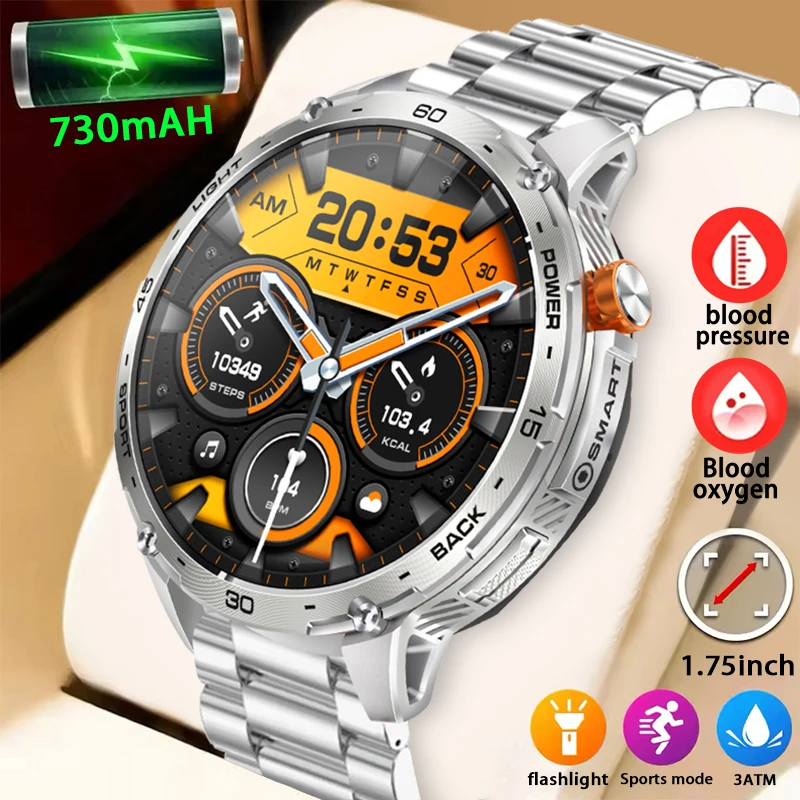 new-men's-50-smart-call-watch-175-inch-amoled-hd-screen-heart-rate-and-blood-pressure-monitoring-multi-sport-mode-smart-watch