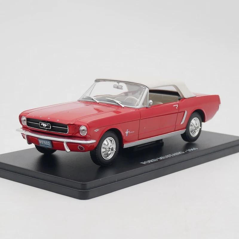 1:24 Scale Ford Mustang 1965 Soft Top Convertible Simulation Alloy Car Model Static Display Collectible Toy Gift Souvenir