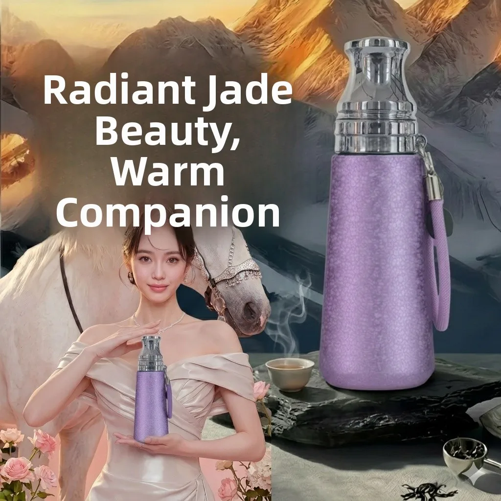 

Luxury Titanium Coated Insulated Water Bottle Portable Goddess Straw Cup Birthday Gift Premium Box Daily Use Stainless Steel Cup