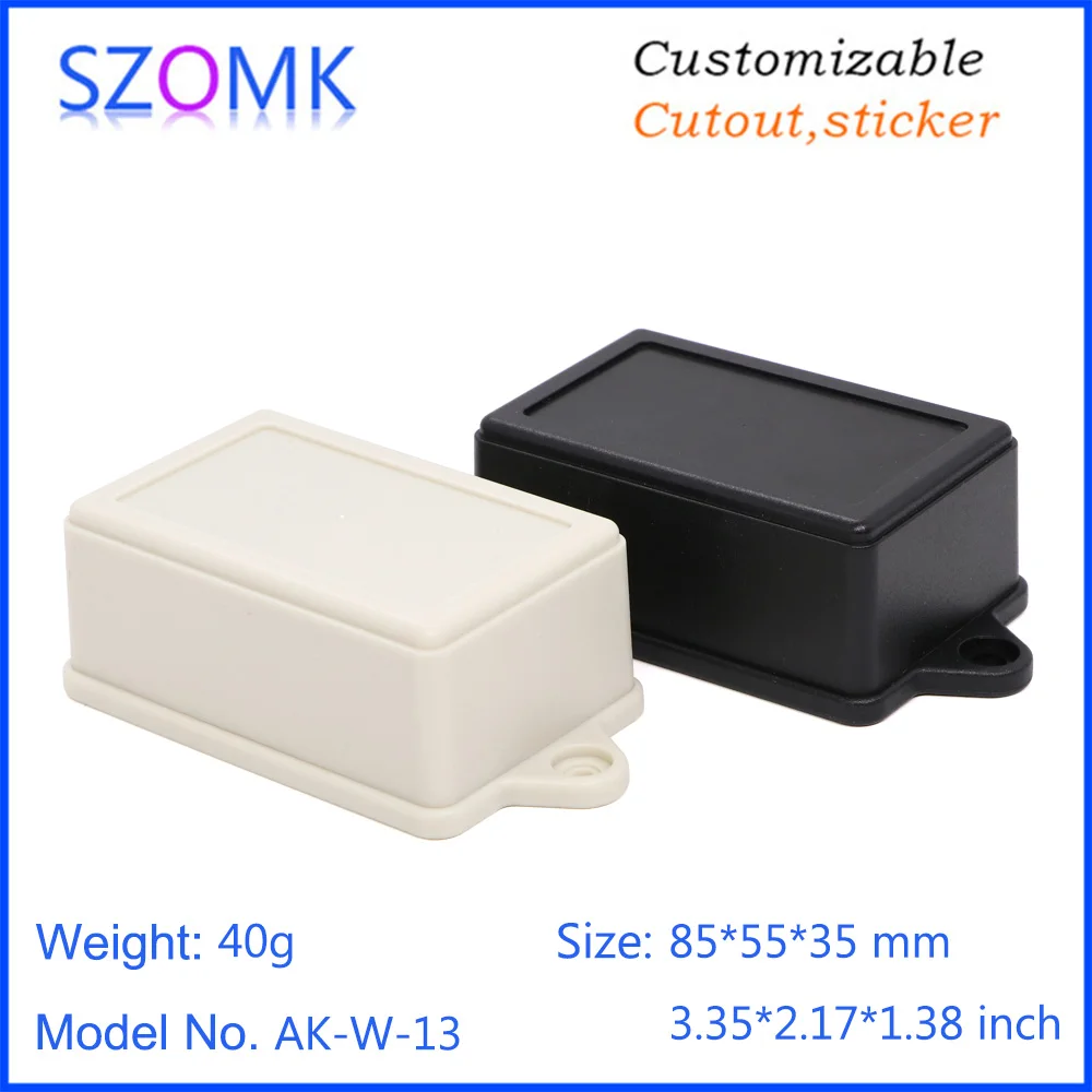 Plastic enclosures wall mount junction box for electronics pcb board case housing 85*55*35mm abs equipment case instrument case