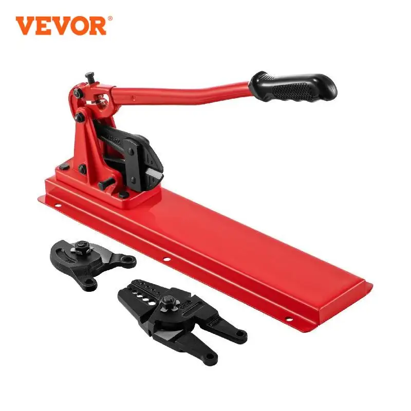 VEVOR 24in Cutting Bench Type Hand Swager Tool Wire Rope Swaging Machine with Crimper Cable Bolt Cutter Head for Copper Sleeves