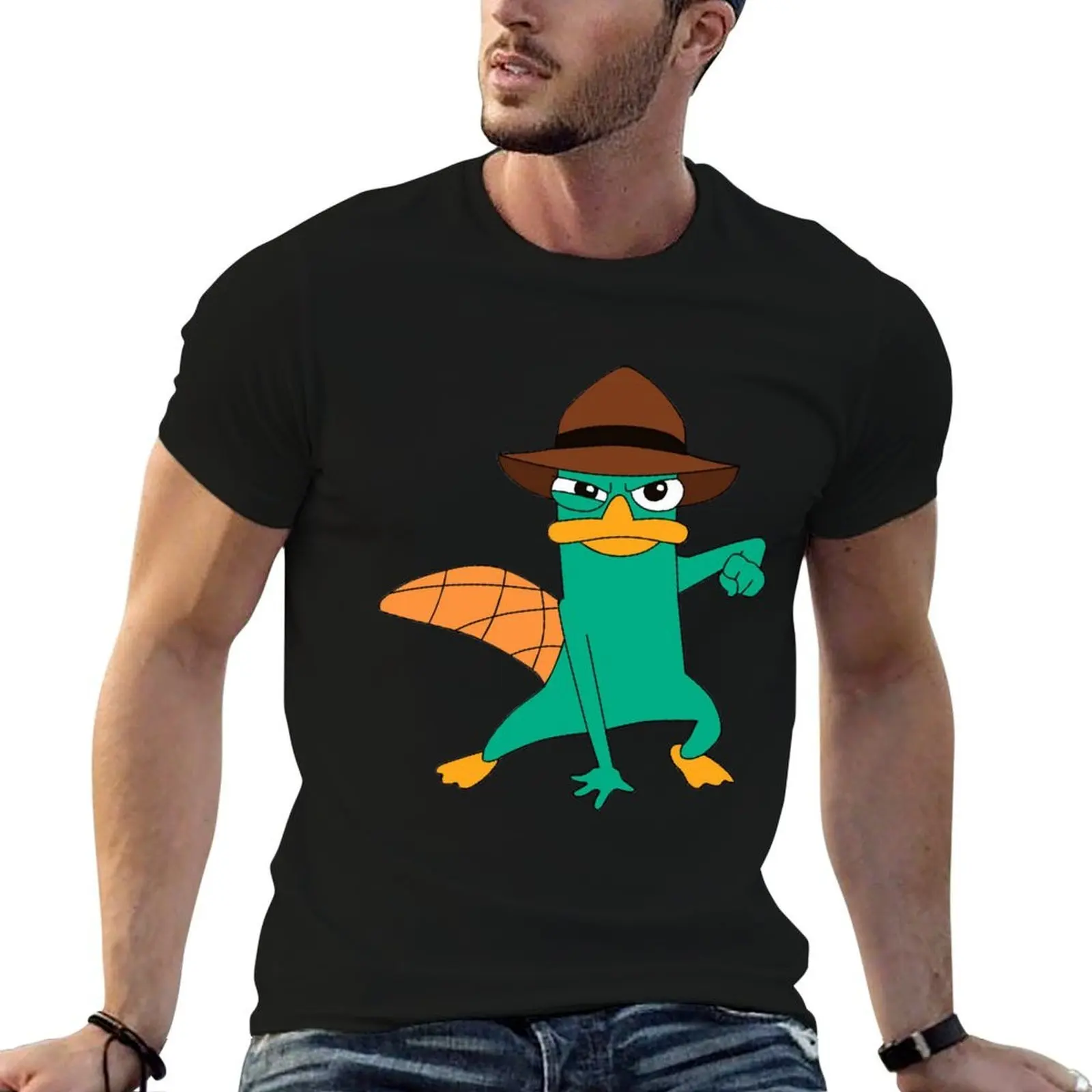 Day Gift Perry The Platypus Cute Gift T-Shirt Plus Size Non-Shrink T-Shirt