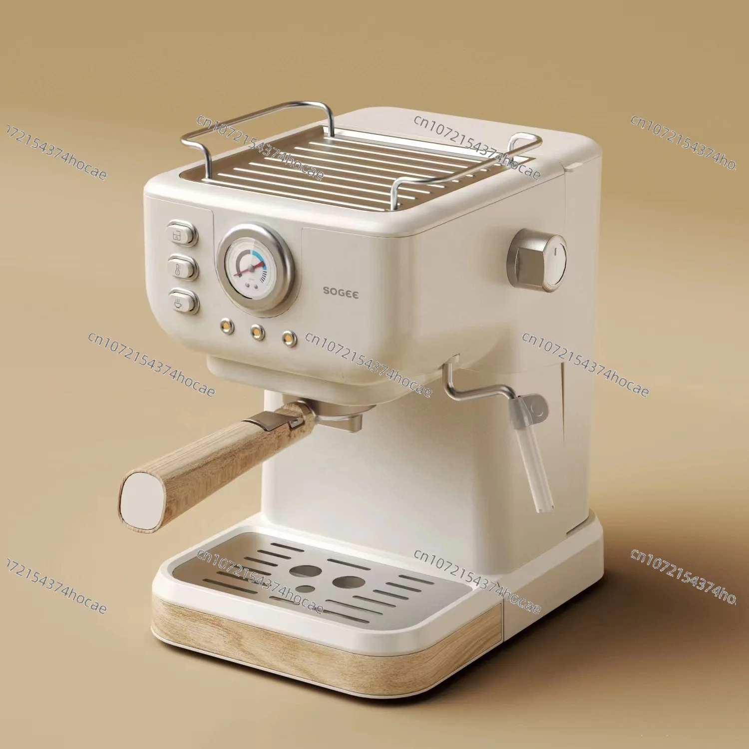 High quality 1050W 1.5L home office restaurant semi-automatic electric coffee machine coffee machine