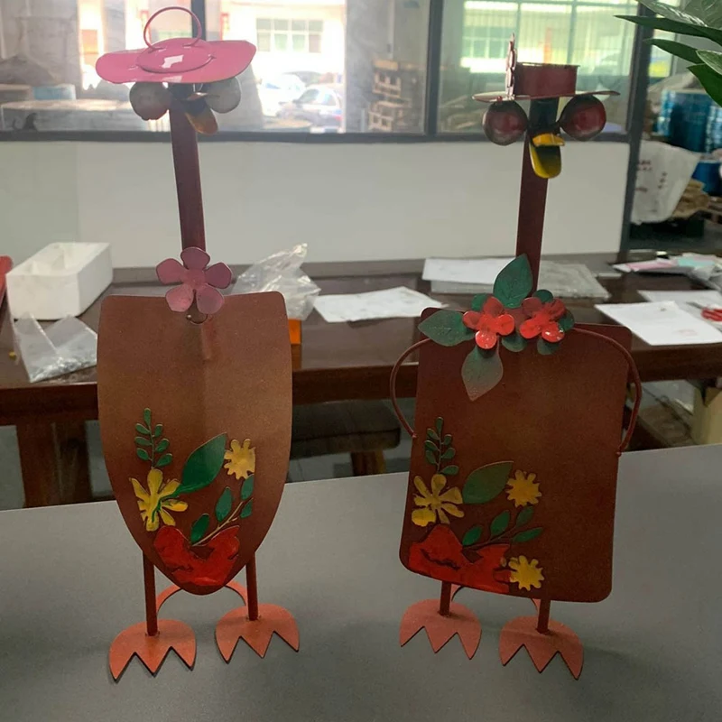Cute Fairy Garden Decor, Cute Duck Garden Statues, Cute Duck Shovel Spade Art Craft Decoration B [LUCK9]