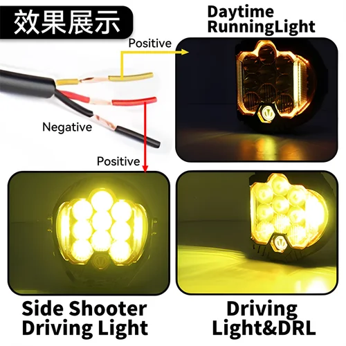 Imagen 2 del producto Accesorios Led todoterreno de 3 pulgadas, 4x4, focos de 5 pulgadas para Jeep Wrangler jk ATV SUV, luz Led de trabajo, faros auxiliares, luz antiniebla