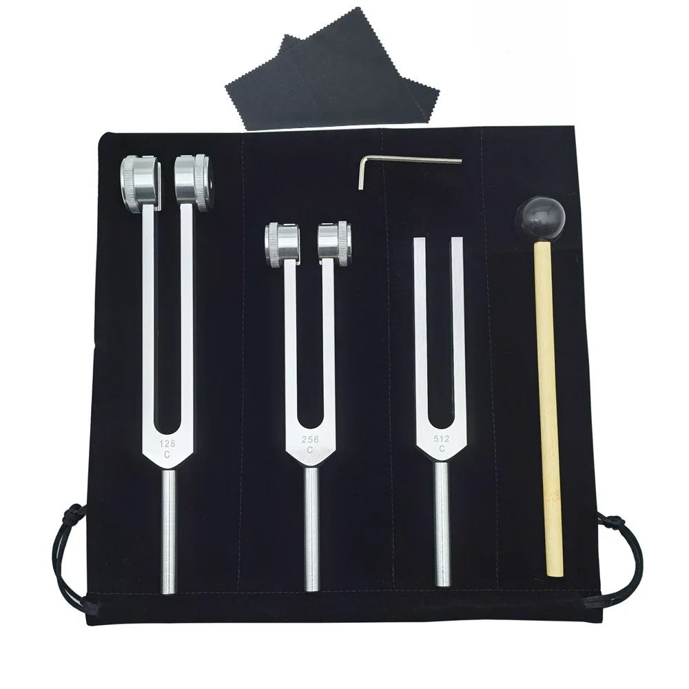 

Professional Standard 128HZ, 256HZ, 512HZ Aluminum Alloy Tuning Fork Set, Sound Therapy Tuning Fork Massage Base