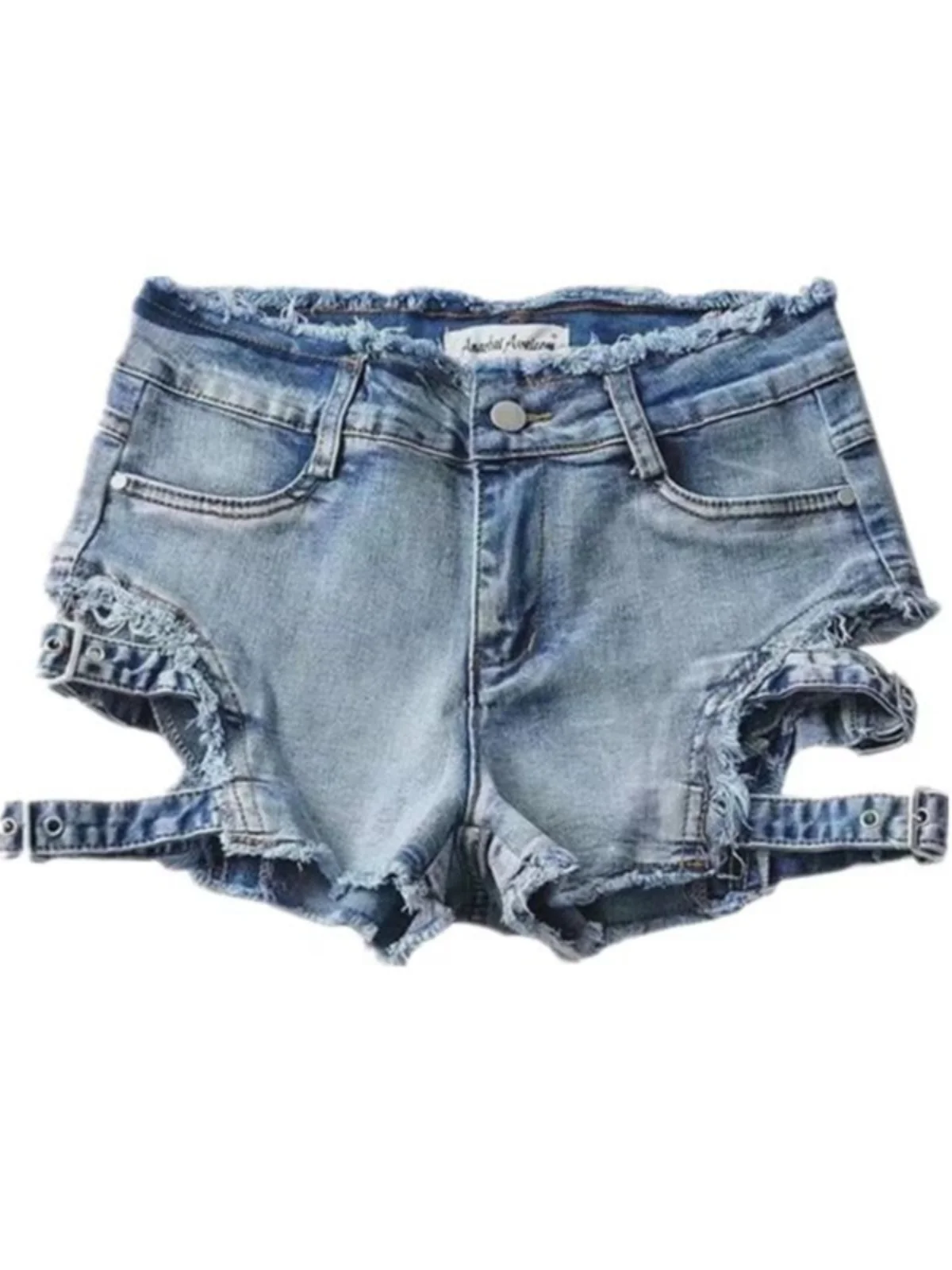 데님 반바지 여성 여름 신상 슬림핏 A라인 힙 커버 로우 엣지 컷아웃 아메리칸 패션 시크 빈티지 핫걸 하이웨이스트