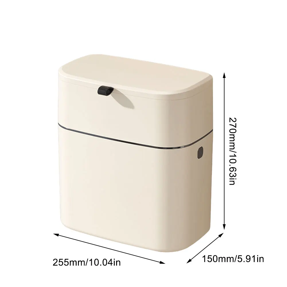 9L Hanging Trash Can For Kitchen Cabinet Door Wall Mounted Bathroom Kitchen Wastebasket Toilet Trash Bin with Lid Garbage bag