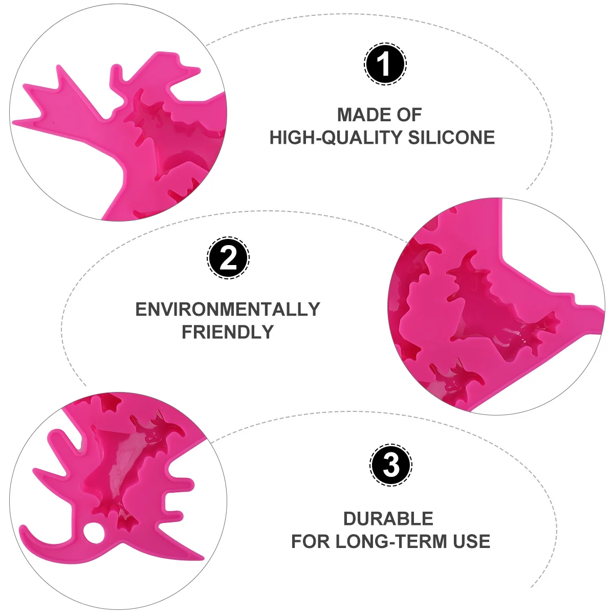 

2Pcs Halloween Theme Silicone Mold Baking Mould Eco-Friendly Creative Cake Making Easy to Clean Baking Helper