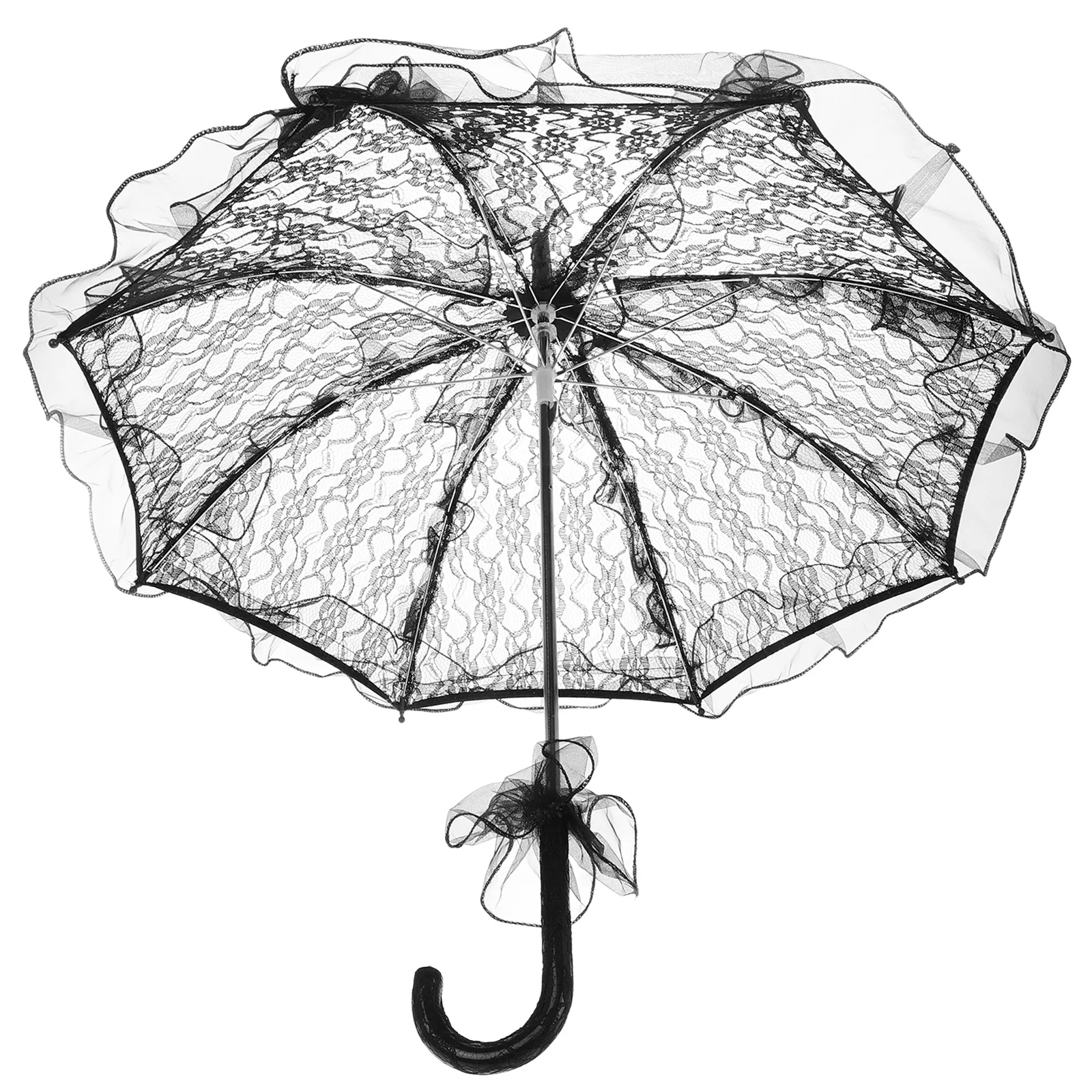 European Style Halloween Prop Umbrella Bride Collapsible Vintage Lace Parasol Bulk Wedding