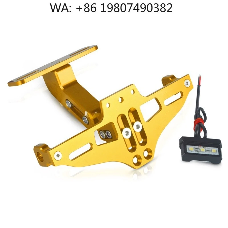 Motorcycle Accessories License Number Plate Holder LED License Plate Bracket For Dorsoduro 900 2007‑2020