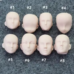 1/6 Doll Head Doll Parts Accessories No Makeup Head OB Female / Male Head Practice Makeup DIY Obitsu27