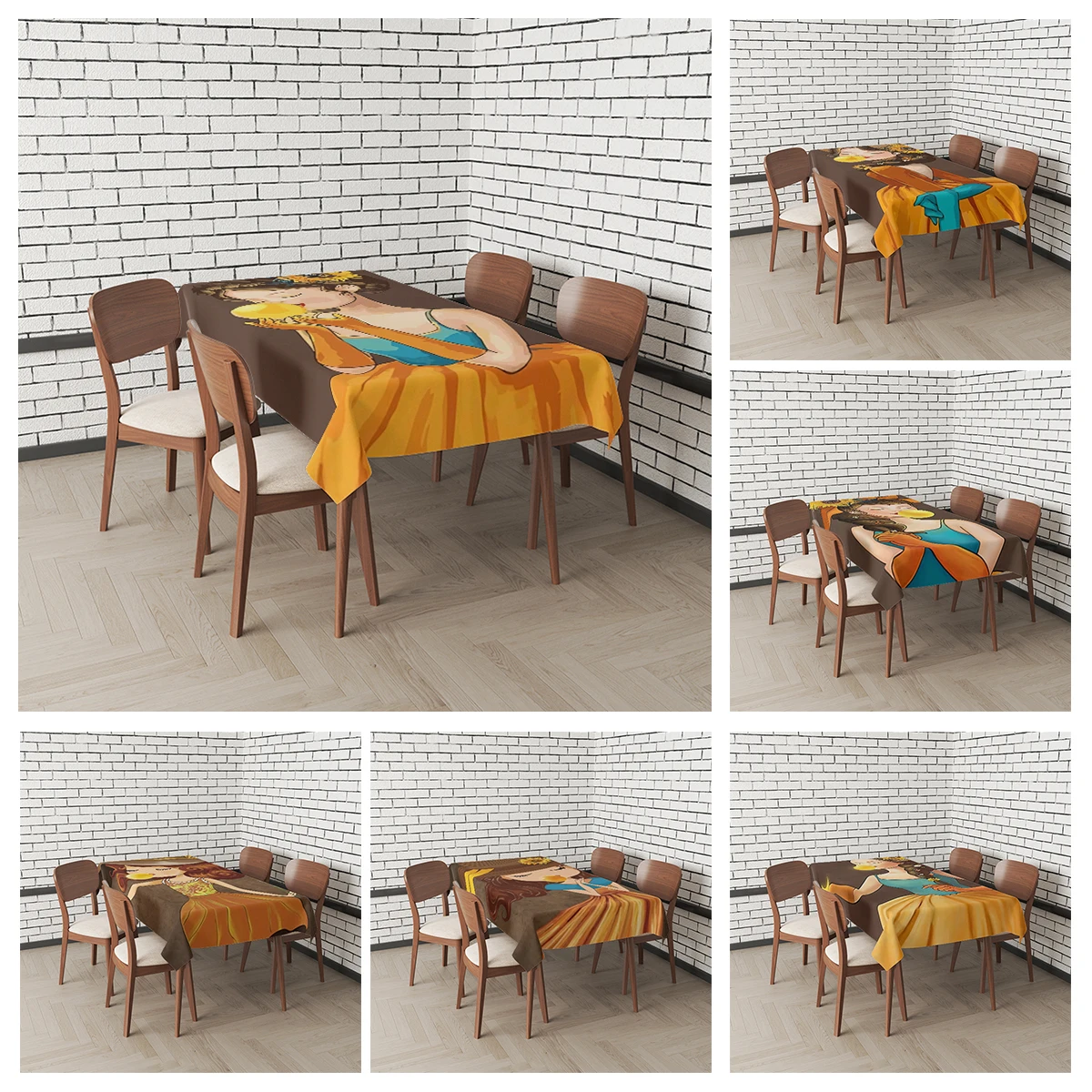 Home tablecloths for dining table decoration Natural and Animal Styles rectangular table accessories cloth Anti-stain tablecloth