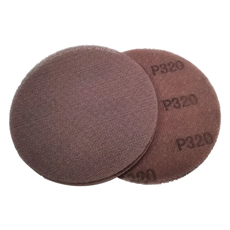 Suitable for MIRKA 5/6 inch125mm/150mm dry grinding mesh pneumatic round self adhesive mesh disc sanding paper sheet