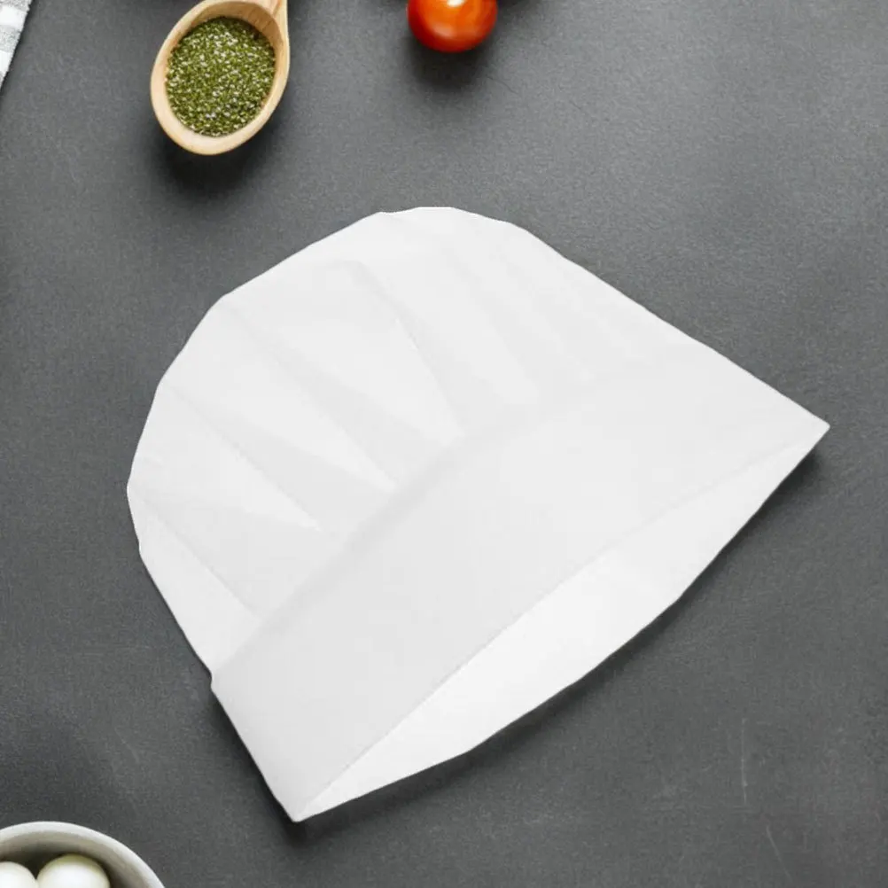 

30Pcs Chef Hat Disposable Nonwoven Classic Design Comfortable Lightweight Ideal for Family Cooking Baking Sessions