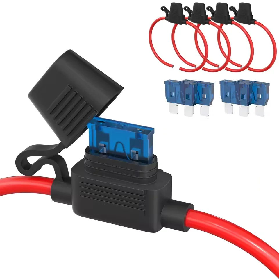 5/10pcs In Line Car Mini Blade Adapter Fuse Holder Splash-proof for 12V Wire Cutoff Switch Socket Damp Proof Splash