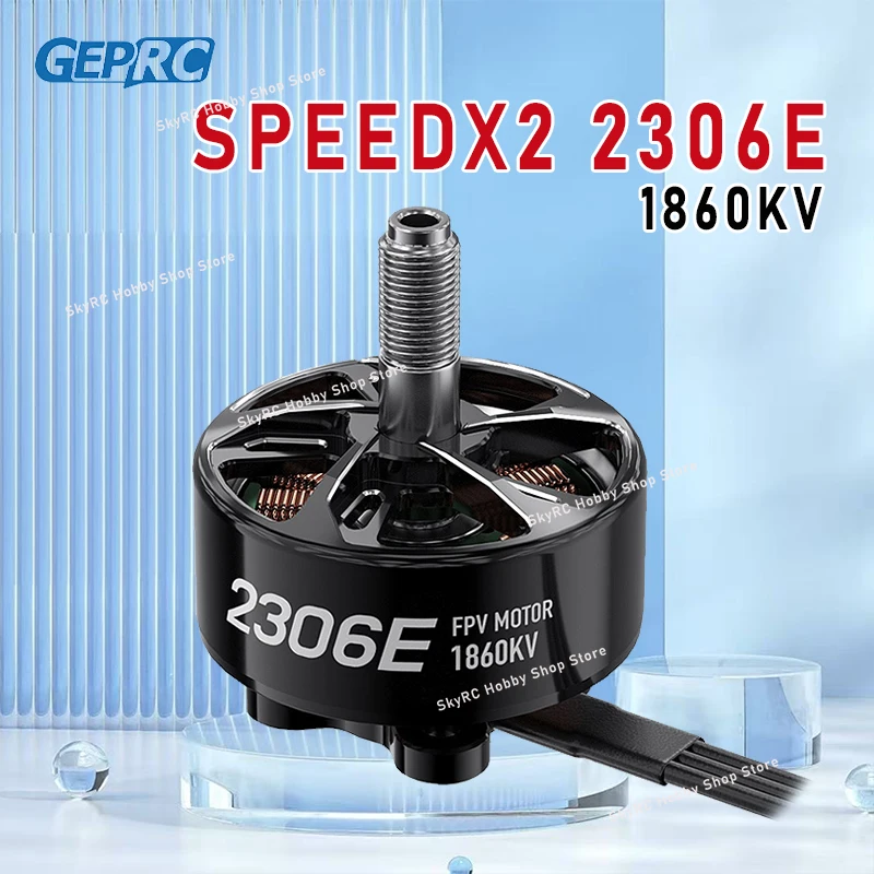 

GEPRC SPEEDX2 2306E 1860KV 6S Brushless Motor - High RPM 4-5 Inch for Low Latency FPV Racing RC Models