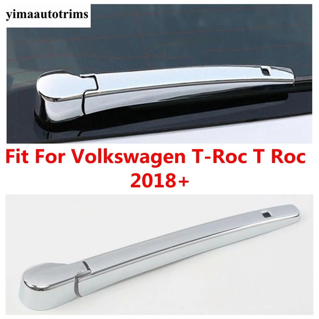 

Rear Windshield Window Windscreen Rain Wiper Cover Trim For Volkswagen T-Roc T Roc 2018 - 2024 ABS Chrome Accessories Exterior