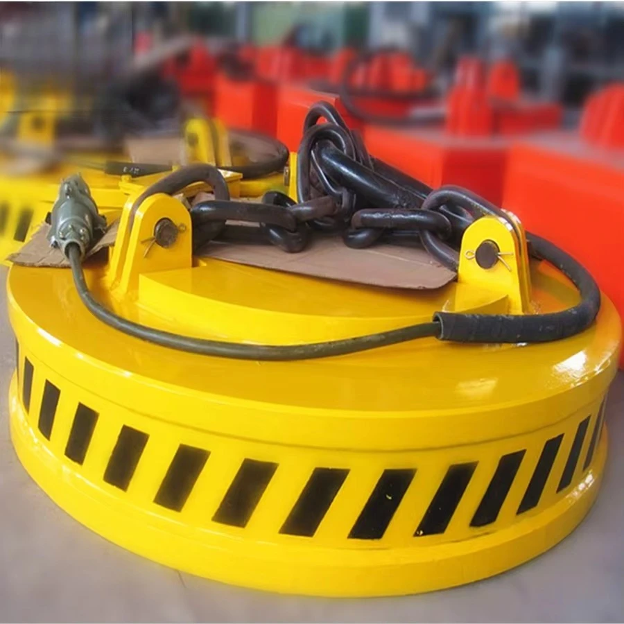 Electric Magnetic Lifter for Excavator Lifting Magnet for Excavator Lightweight for Junkyard Scrap Iron Steel Pipe Handling