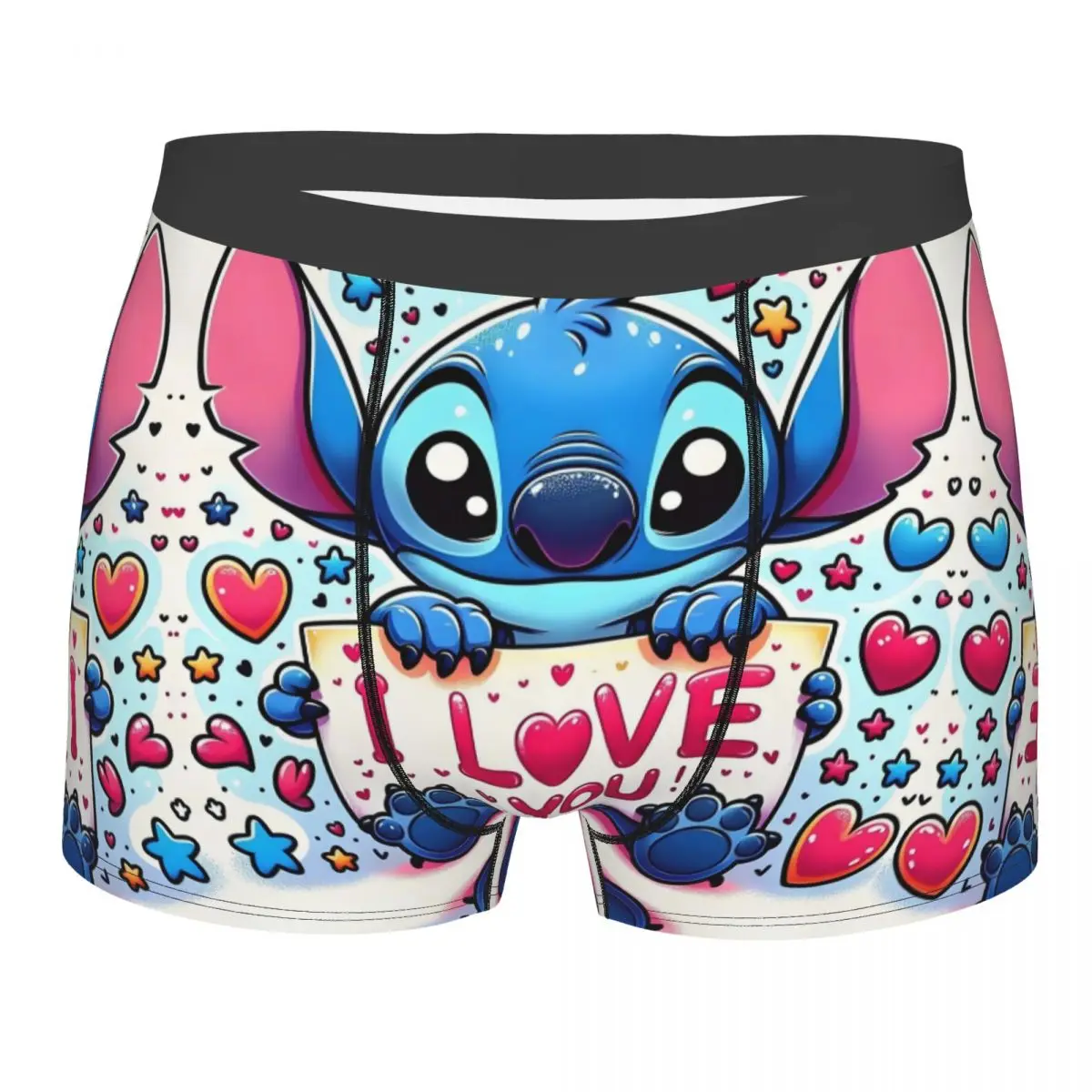 

Custom Lilo And Stitch Cartoon Boxers Shorts Men Kawaii Anime Briefs Underwear Novelty Underpants