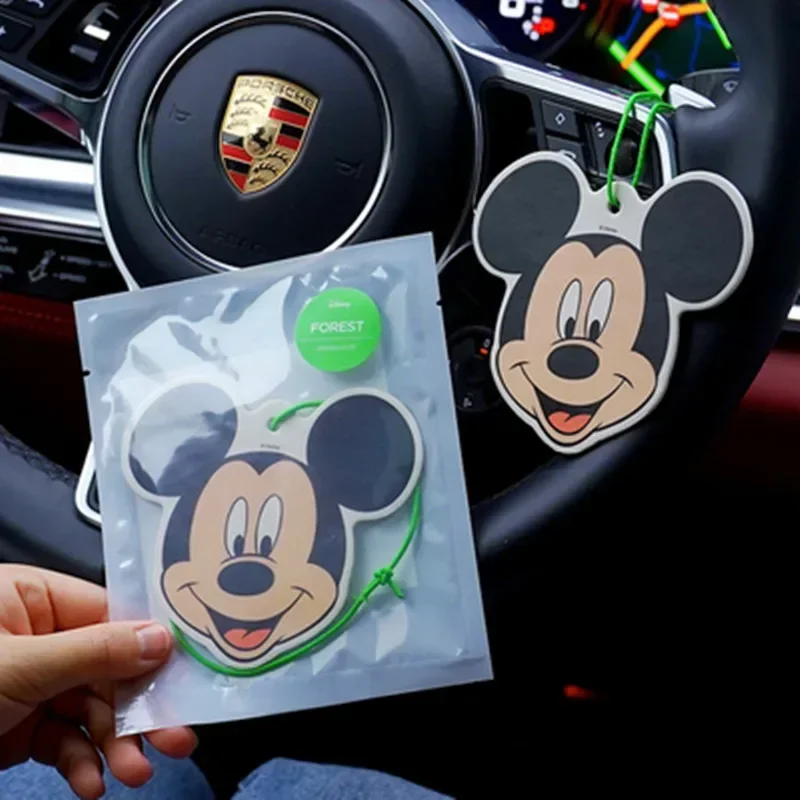 Disney Anime Mickey Mouse Stitch Aromatherapy Tablets Car Aromatherapy Remove Odor Cleanse Children\'s Gift Toys Cartoon Pendant