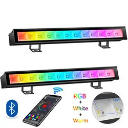 1pcs 2pcs Smart APP Control Outdoor LED Wall Washer 45W RGB Wash Light Outdoor Waterproof for Christmas Wedding DJ Party Decor