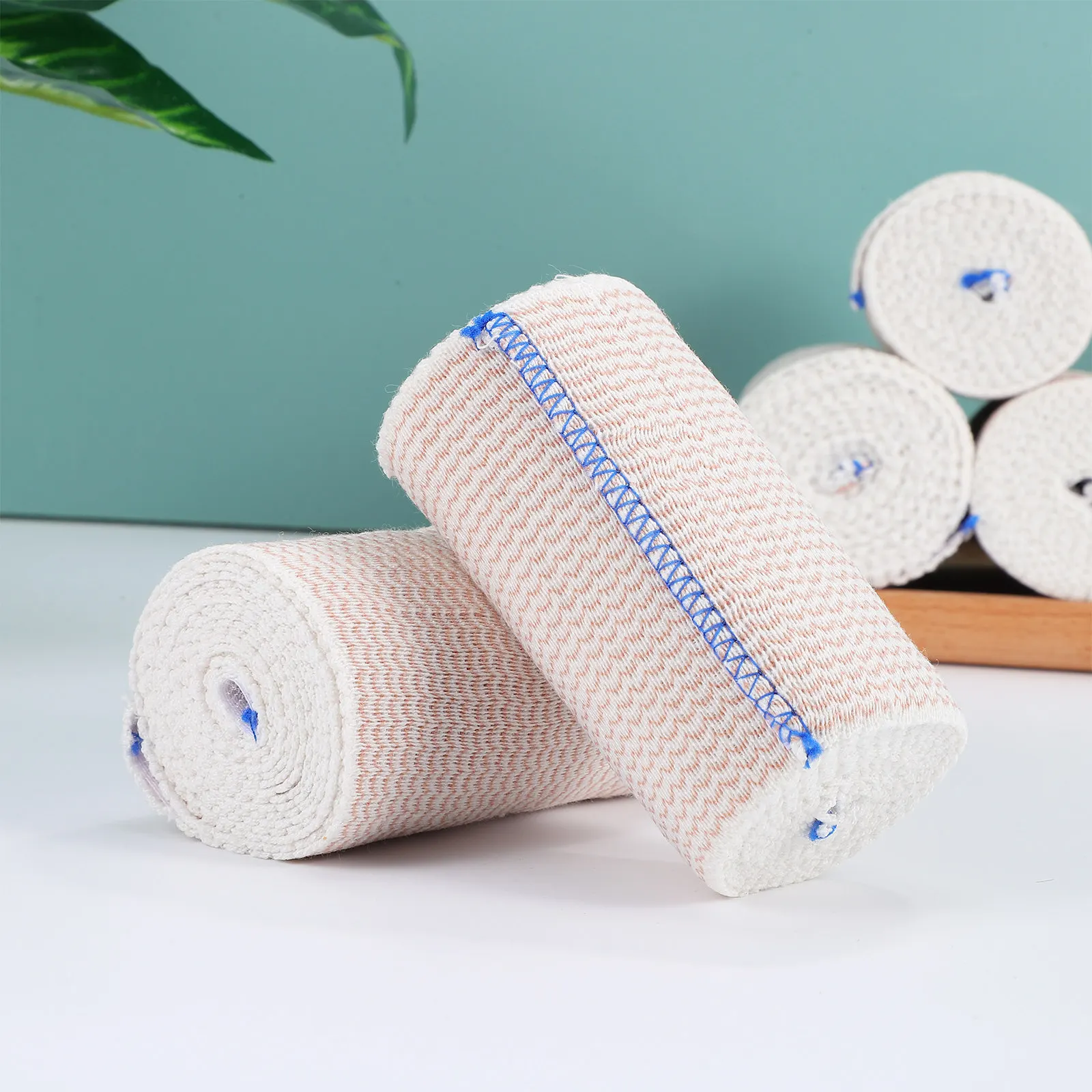Elastic Bandage Wrap 6 Rolls Self-Adhesive Stretch Wrap for Ankle Wrist Knee Leg Sports Injury Support