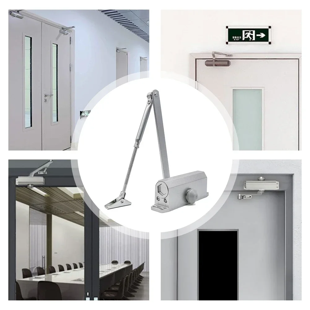 سدادة باب قابلة للتعديل، باب عازل زنبركي معدني أقرب، أداة إغلاق كتم الصوت متعددة الاستخدامات للاستخدام التجاري السكني