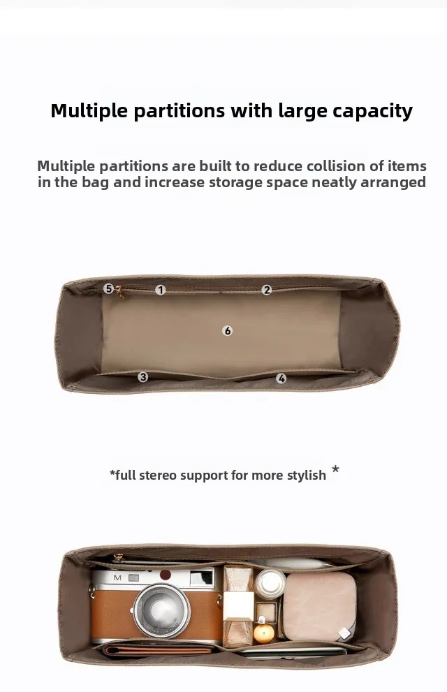 Bag Organizer Insert for Garden Party 30 Nylon Storage Bag Support Handbag Liner Support Bag Shape Neat Storage Bags Accessories