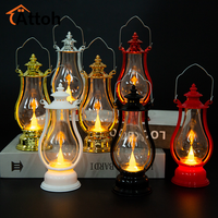 1 PCS LED Retro Oil Lamp Multicolor Desk Lamp Portable Windproof Kerosene Light For Home Decoration