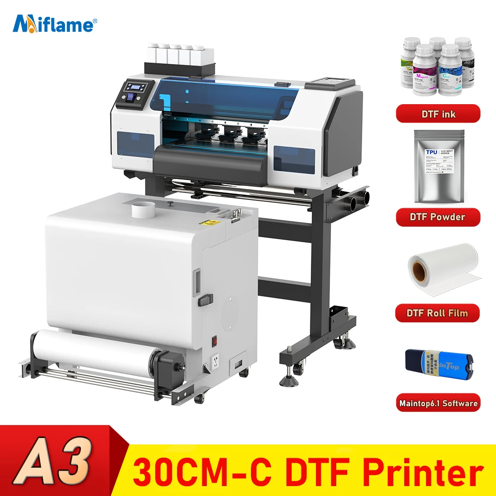 A3 DTF Printer For Epson Dual XP600 Print Heads Directly to Film Transfer Printer impresora dtf a3 30CM T shirt Printing Machine