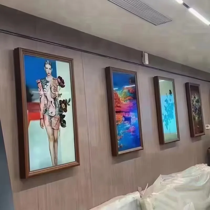 This lion 32/43/50 inch wall advertising machine picture frame screen high definition intelligent electronic digital album art