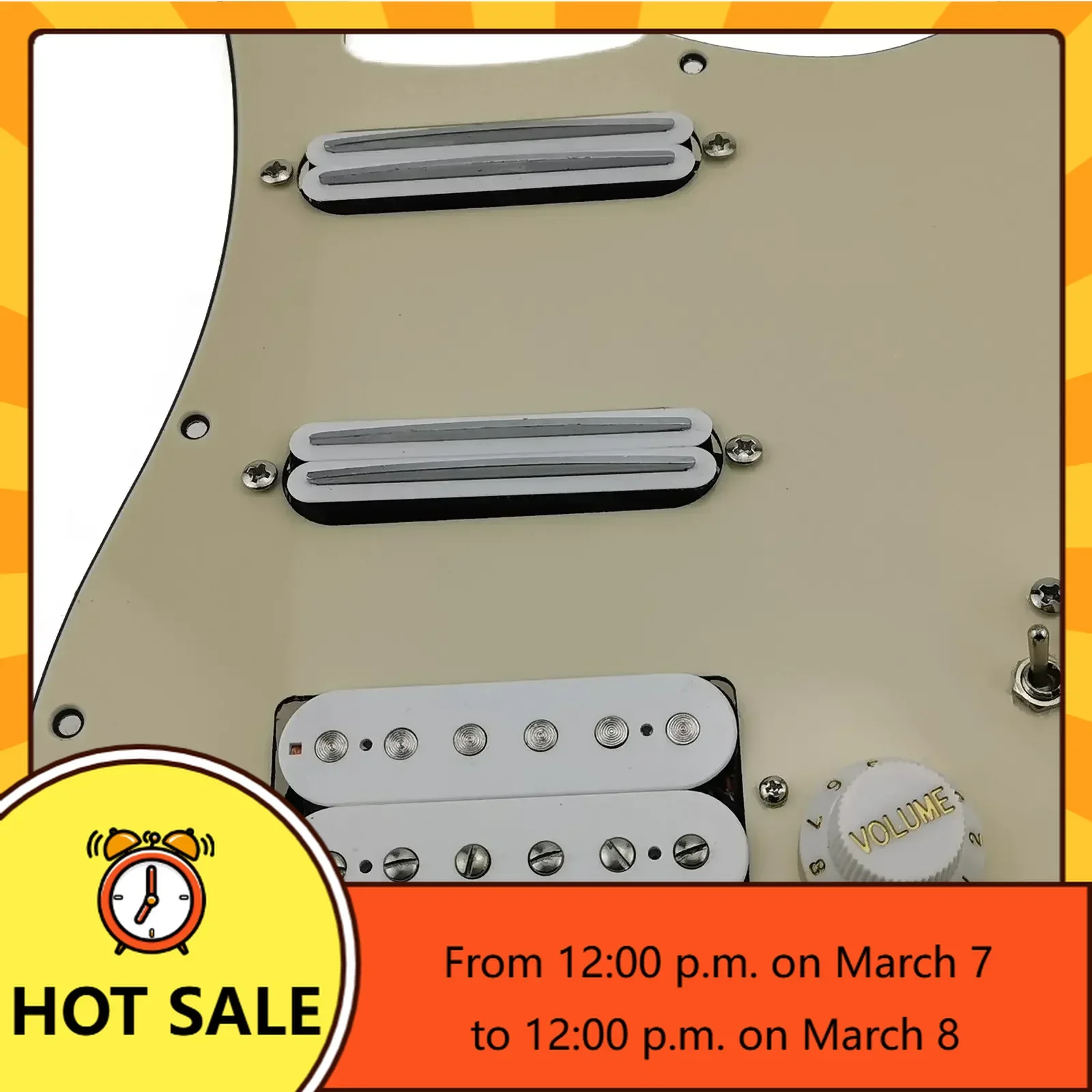

Q-X Music Store- Prewired Pickguard Alnico V Humbucker Pickup Single Cut Features Wiring Harness Guitar Set 18 Different tone