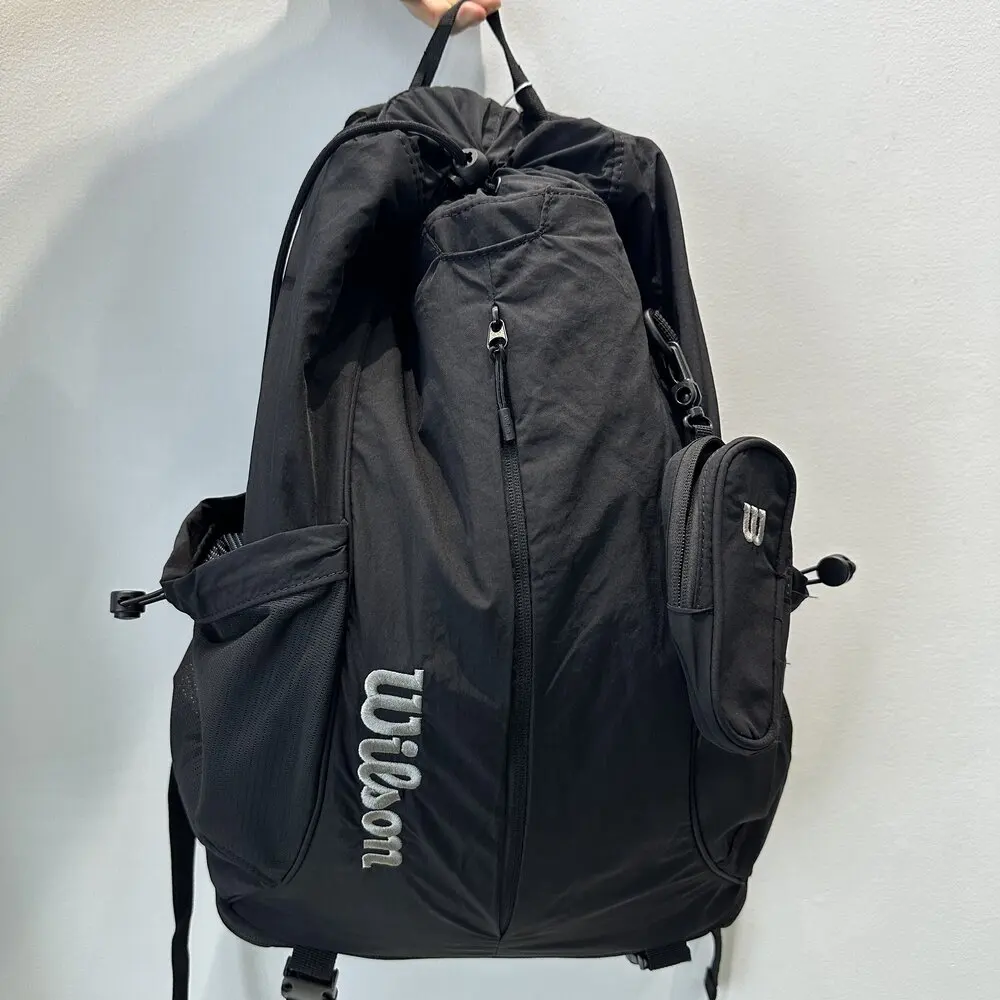 Wilson Tennis Racket Bag Drawstring Backpack Insulated Racket Compartment Independent Shoe Compartment 20L