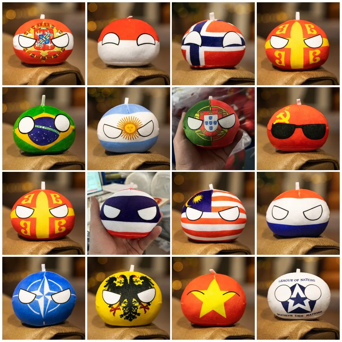 70 styles 10cm Country Ball Plush Toys Polandball Pendant Country Balls Countryball Stuffed Doll Christmas Gifts for Kids