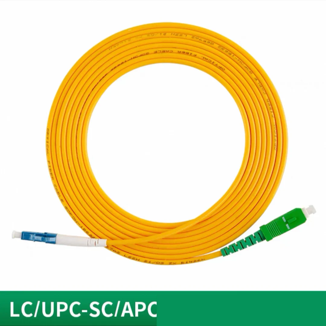 سلك التصحيح البصري أحادي الوضع SC/APC-LC 1 متر 5 متر 10 متر 50 متر 100 متر بسيط SM 30 متر 20 متر SCAPC الألياف الطائر G652D شحن مجاني ELINK