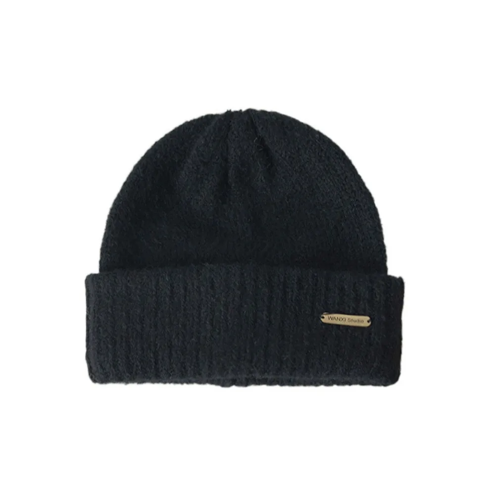 

Sweet Warm Cap Knitted Hat Wool Hat Jennie Style Crochet Basin Cap Korean Solid Color Knit Beanie Autumn