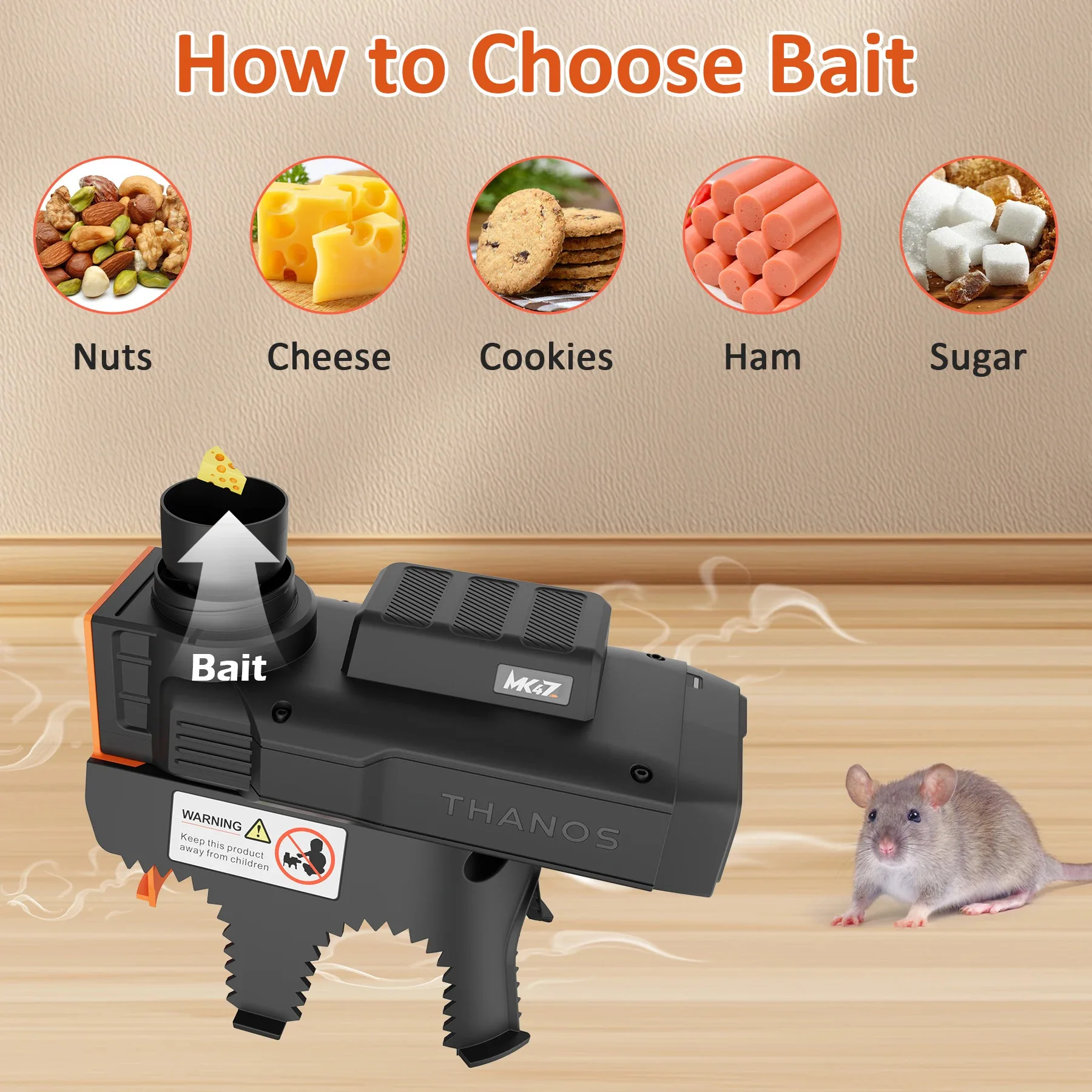 Electric mousetrap, intelligent control, automatic continuous mousetrap, ultra long endurance, outdoor indoor mousetrap