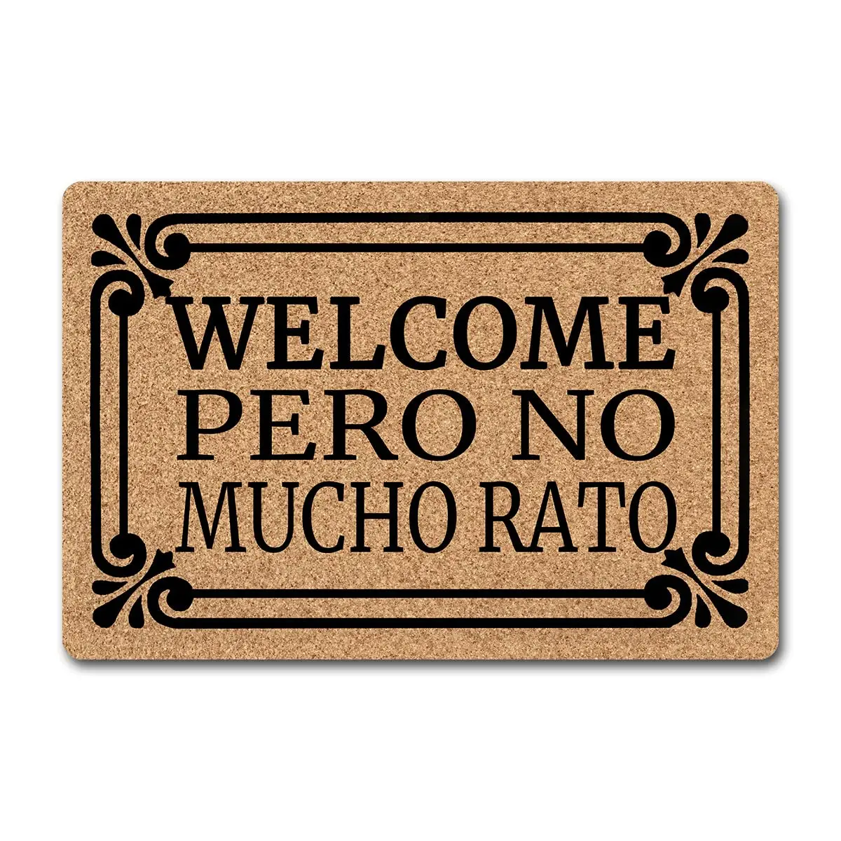 발매트 Welcome Pero No Mucho Rato Door Mats Non-Slip Rubber Entryway Rug Funny Doormat Home Porch Dust Cute Foot Mat Home Decor